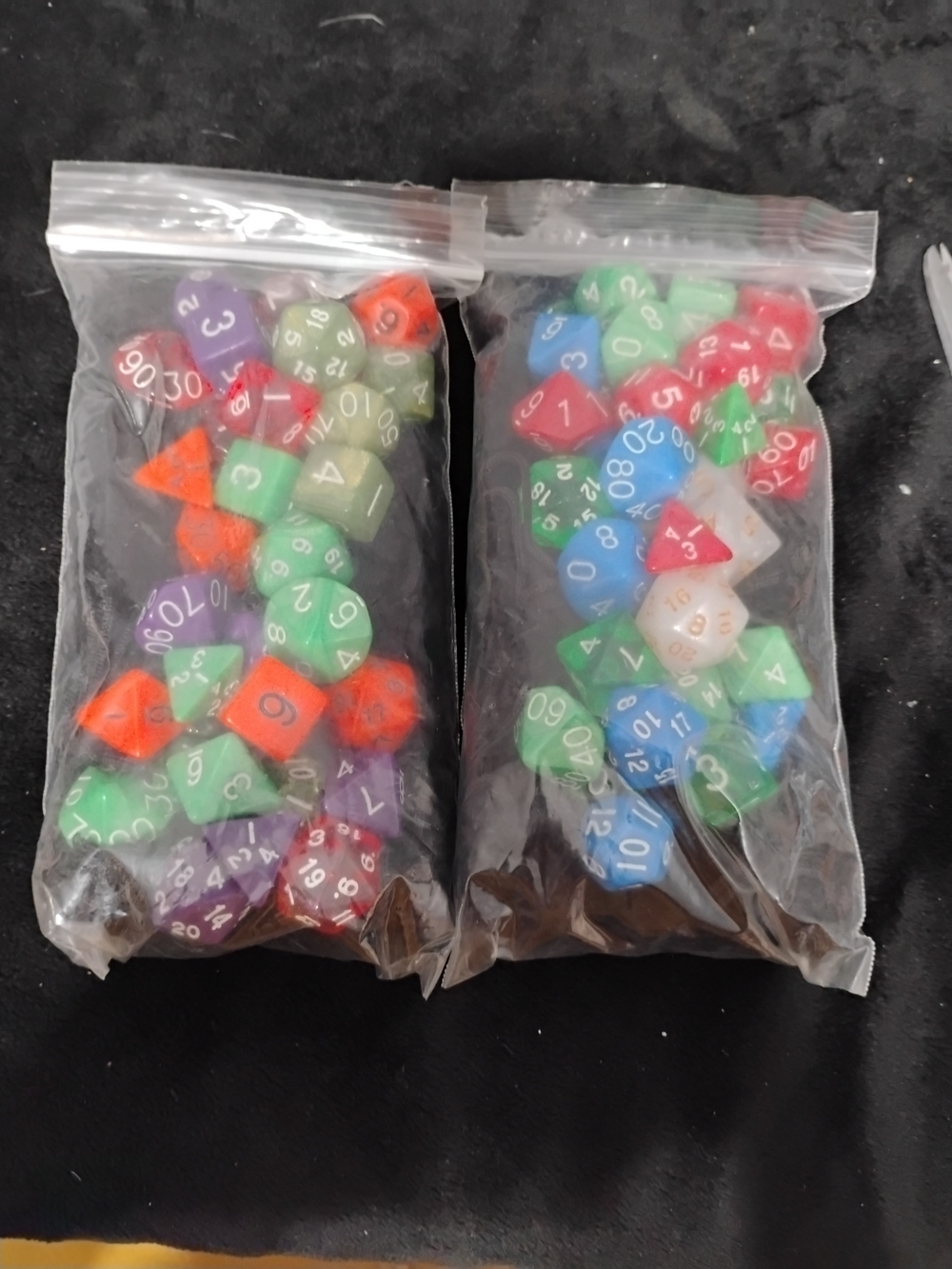 Multi-Color Polyhedral Dice 2 Sets for Parties - Assorted Colors NIB
